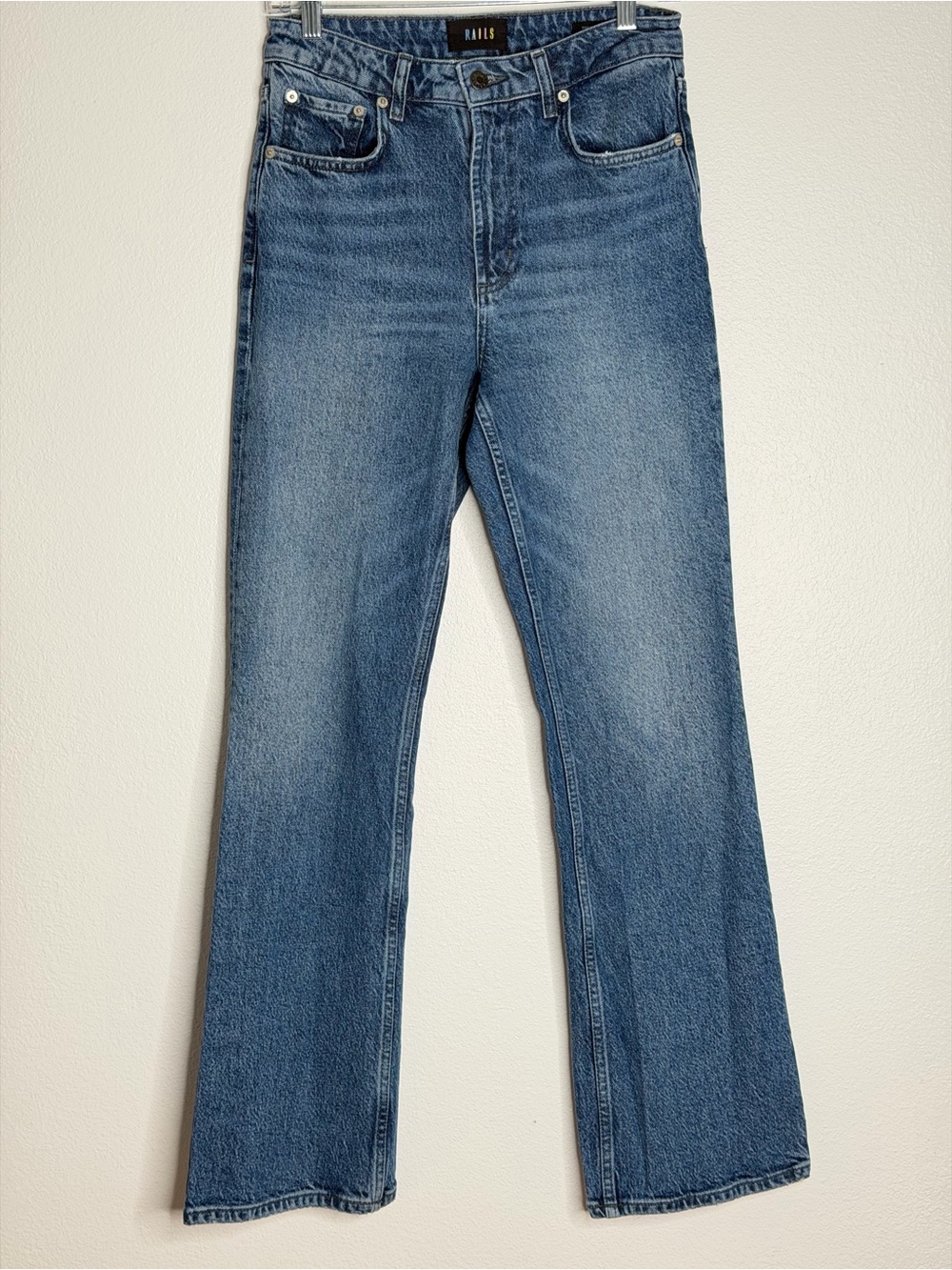 Rails Jeans size 26 The Sunset High Rise Slim Flare Raw Hem Denim blue